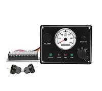 Ejoyous Panel de Tacómetro para Barcos Panel de Indicadores de Motor de Aleación de Aluminio de 0 a 6000 RPM IP67 con Alarma de Presión de Aceite y Temperatura del Agua para Barcos de Pesca de Yates