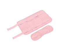 Ejoyous Paquete de 2 Vendajes de Aceite de Ricino, Correa Ajustable, Capas Dobles, Vendaje de Aceite de Ricino Reutilizable y Lavable para Cintura y cuello. (Rosado)