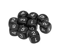 Ejoyous Paquete de 20 Dados de 6 Caras para Juegos de Mesa Dados Numéricos de Plástico de 16 Mm con Esquinas Redondeadas para Lecciones y Juegos de Matemáticas (Black)