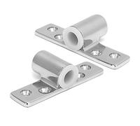 Ejoyous Par de Casquillos Oarlock de Acero Inoxidable 316, Soporte de Bloqueo de Remo para Pulido de Espejo de Montaje Lateral de Vástago de 1,2 Pulgadas con Rodamientos de Plástico para Accesorios
