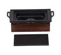 Ejoyous Parilla de Barbacoa, Accesorios para Parrilla, Bandeja de Hornear No Adherente para Mesa con Plato Inclinado de Doble Uso para Carne Verduras
