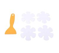 Ejoyous Pegatinas para Bañera, PEVA, Transparentes, Antideslizantes, 24 Unidades con Raspador, Pegatinas de Baño de Flores para Bañera, Piscina, Escaleras, Suelo de Baldosas, Peldaños de Agarre