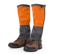 Ejoyous Polainas de Senderismo, 1 par de Mallas Impermeables para Exteriores, Polainas para Piernas de Nieve, Zapatos de Escalada, Cubierta Ajustable para Senderismo, Escalada, Caza, (Naranja)