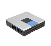 Ejoyous Puerta de Enlace VoIP 2 Puertos Adaptador Telefonico SIP para | Protocolo SIP V2, Dos Puertos Telefonicos, Cable RJ45, Compatible con PAP2T, Uso Telefonico por Internet de Banda