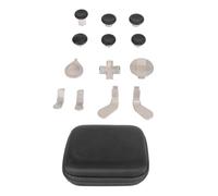 Ejoyous Pulgares de Metal Establecieron Pulgares Magnéticos, Paletas Metálicas para un Controlador de Series 2, Caja Protectora EVA (SILVER)