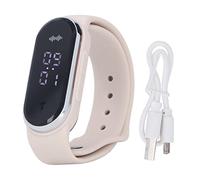 Ejoyous Pulseras Repelente de Mosquitos Ultrasónico, Pulsera Anti Mosquitos Reloj de Pulsera Electrónico Antimosquitos con Carga USB Función de Reloj Temperatura Corporal (WHITE)