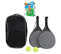 Ejoyous Raqueta de Pádel para Principiantes, Marco de ABS con Juego de Pádel Pro EVA, Agarre Ergonómico de Peso Equilibrado 46,5x26x3,9 Cm para Práctica Familiar Al Aire y Juego Informal (#1)