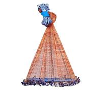 Ejoyous Red de Lanzamiento de Pesca, Accesorio de Aparejos de Pesca de Red de Lanzamiento de Malla de Nailon Portátil con Placa para Peces Trampa de Cebo de Agua (Línea de neumáticos: Colgante de