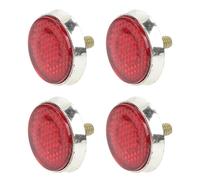 Ejoyous Reflector Redondo de 4 Piezas, Reflector de Seguridad Rojo Impermeable para Motocicletas con Rosca M6, Mejora la Visibilidad y el Estilo para Vehículos Todo Terreno y Bicicletas