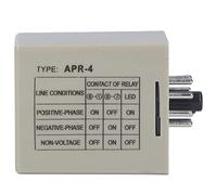 Ejoyous Relé Protector de Fase APR 4 Relé de Secuencia de Fase Impermeable 5A Contacto de Conversión de 8 Pines para Motor Trifásico Bomba Ventilador Compresor Protección contra Pérdida de (380V)