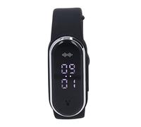 Ejoyous Reloj Pulsera Anti Mosquitos, Pulsera Ultrasónica Recargable USB para Mosquitos con Reloj Electrónico y Medición de Temperatura, para Deportes Al Aire Libre y Uso Diario (BLACK)