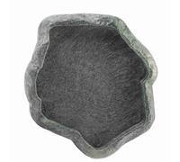 Ejoyous Reptile Water Tray ABS Resin Durable Repti Rock Feeder Tazón de Agua y Comida para Tortugas y Lagartos - Tazón de Comida Resistente para Alimentación y Riego de Mascotas (Negro Esmeralda)