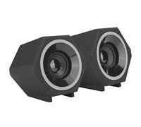 Ejoyous SADA Altavoces para Computadora PC Altavoces para Computadora Portátil con Cable USB ABS 3W Luz Azul Hielo de Doble Canal HiFi Perilla Lateral de Sonido de Rango Completo para Teléfono