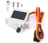Ejoyous Servo de Dirección RC de Metal 4,6 Kg 6 Kg de par con Alta Precisión Ultra Silencioso para WPL B1 B14 B16 B24 C14 C24 B36 MN D90 D91 1:16 Truck 4WD Crawler (Silver)