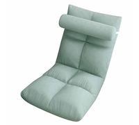 Ejoyous Silla de Piso, Respaldo Ajustable, Sillón de Piso con Estructura de Metal y Cubierta de Franela, Asiento de sofá Plegable de 8 Rejillas para Juegos, Lectura, Meditación en un Dormitorio