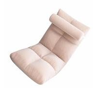 Ejoyous Silla de Piso, Respaldo Ajustable, Sillón de Piso con Estructura de Metal y Cubierta de Franela, Asiento de sofá Plegable de 8 Rejillas para Juegos, Lectura, Meditación en un Dormitorio (PINK)