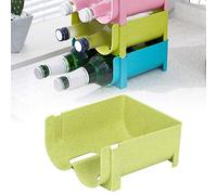 Ejoyous Soporte de Latas de Cerveza, Rejilla de Bebidas de Refrigerador Apilables para Dos Botellas, con Diseño Práctico, Material Premium, Ahorro de Espacio, Almacenamiento Estable, Contiene Dos