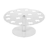 Ejoyous Soporte para Conos de Helado, Soporte para Conos de Helado Acrílico de 16 Orificios, Transparente