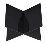 Ejoyous Soporte para Libros de Cocina de Acrílico, Soporte para Libros de Cocina en Forma de X, 240 X 200 175 Mm, Conjunto de Ranuras de 2 Piezas, para Mostrador de, Escritorio de Estudio, (BLACK)