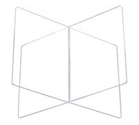Ejoyous Soporte para Libros de Cocina de Acrílico, Soporte para Libros de Cocina en Forma de X, 240 X 200 175 Mm, Conjunto de Ranuras de 2 Piezas, para Mostrador de, Escritorio de Estudio,