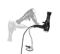 Ejoyous Soporte para secador de Pelo Manos Libres con Ventosa Resistente, Soporte Giratorio de 360 ° para secador de Pelo Soporte montado en la Pared o en la Mesa, Soporte Universal Multifuncional