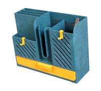 Ejoyous Soporte para Utensilios de Cocina Soporte para Palillos de Plástico Montado en la Pared 18,2 X 23 X 8,4 Cm Diseño de Drenaje Instalación sin Taladro para Cucharas, Cuchillos y Cubiertos en