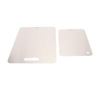 Ejoyous Tablas de Corte de Acero de Acero Inoxidable de 2 PCS Conjunto de un Diseño de Doble Cara Grande y Pequeño para la Cocina de las Verduras de Fruta de Carne Esencial con Material de Alta