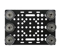 Ejoyous Tablero de Pórpes de Aluminio Construcción de Aluminio Duradera, Placa de Pórquero de Impresora 3D de Superficie Anodizada Negra, para Tornos de CNC, Máquinas de Engranaje con Polea de 0.8 a