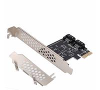 Ejoyous Tarjeta Adaptadora PCIe a 3.0, Placa de Expansión de Doble Puerto, Velocidad de Transferencia de Datos de 6 Gbps para Sistemas de PC 10 11
