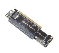 Ejoyous Tarjeta de Expansión Pcie X16 a M.2 NVMex2, 4.0 | Adaptador dividido Pcie X16 a X8 X4 X4, ranuras duales M.2 NVMe, diseño de PCB frontal y posterior, chip puente BGA,