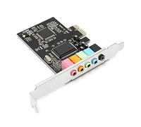 Ejoyous Tarjeta de Sonido PCI-E de Sobremesa con Salida Envolvente de 6 Canales.Compatible con Sistemas Informáticos PC con CD de Controladores CMI8738 5.1 Audio Estéreo