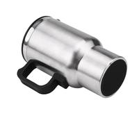 Ejoyous Taza eléctrica de viaje de 12 V, 450 ml de acero inoxidable para camión de coche, con aislamiento antiderrame y material de grado alimenticio 304, mantiene el calor a 65 °C