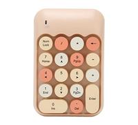 Ejoyous Teclado Numérico Inalámbrico, Teclado Numérico Retro de Color USB con 18 Teclas, Teclado Numérico Portátil 2.4G, para Tableta, Computadora Portátil, PC, Windows (Color del té con