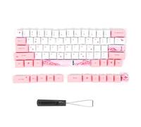 Ejoyous Teclados mecánicos, 73pcs Sublimación Key Caps, PBT Teclado mecánico Accesorios de cinco caras teñido universal Keycap para teclados mecánicos(6064 niñas)