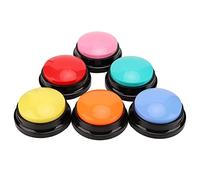 Ejoyous Timulante con Función de Grabación, 6 Piezas Establecen Botones para Perros para Hablar, Juguetes de Inteligencia para Perros, Respuesta a la Respuesta de Entrenamiento