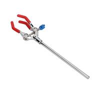 Ejoyous Tres Abrazaderas Giratorias de la Mandíbula, una Calificación de Calidad Nueva, Abrazadera Ajustable, Resistente a los Rasguños, de Laboratorio de Metal para Uso de Laboratorio, Rojas, 28
