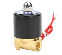 Ejoyous Válvula Solenoide de Latón Válvula de Presión de Agua de Acción Directa G1 4 Pulgadas Normalmente Cerrada 0 a 1,0 MPa Cuerpo de Latón 23 a 176 °F para Sistemas de Agua, Aire, Aceite y (AC24V)