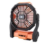 Ejoyous Ventilador de Campamento Ventilador de Mesa Operado con Batería USB con Batería de 10400 MAh 4 Velocidades 90 ° Inclinación 360 ° Lámpara LED LED 3 Brillo para Viajar en la (ORANGE)