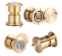 Ejoyous Visor para Puerta de 28 Mm Gran Angular con Cubierta Ajustable para Puertas de Madera, Puertas de Hierro, Puertas de Dormitorio 35-60 Mm (GOLD)