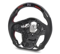 Ejoyous Volante LED Volante de Carreras de Fibra de Carbono con Pantalla LCD 20 Luces de LED Cuero Perforado de Fondo Plano para GR Supra A90 J29 2020 a 2024