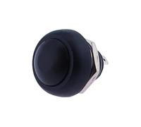 EJPPDHCO 5/10 Uds PBS 33B Mini pequeño botón de plástico Cabeza Redonda ON Off Interruptor momentáneo 2 Pines 12mm reinicio de energía Impermeable sin Bloqueo(Black,5PCS)