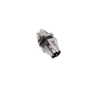 EJPPDHCO Conector de Sensor M8 for Montaje en Panel Trasero, con Brida y Acoplamiento roscado, Macho y Hembra, Tipo A, 3, 4 Pines(Male 4pin)