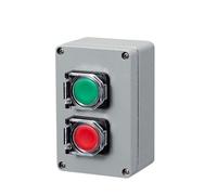 EJPPDHCO El símbolo de Flecha Indica Inicio y Parada, reinicio automático, Interruptor de Caja de botón Impermeable momentáneo, Parada de Emergencia, Caja de Control Industrial(Pink)
