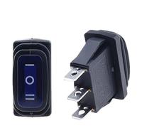 EJPPDHCO Interruptor basculante Impermeable KCD3 ON-Off/ON-Off-ON 3 Pines, 2/3 Posiciones, Equipo eléctrico con Potencia de iluminación, 15A 250VAC/20A 125VA(ON-Off-ON Blue,220 V)