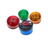 EJPPDHCO Luz de Advertencia de señal estroboscópica con zumbador de Sonido de Alarma N-3071 12 V 24 V Lámpara pequeña Luz Intermitente Luces indicadoras LTE-5061(N-3071J Yellow,12VDC)