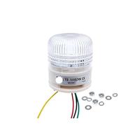 EJPPDHCO Luz de Advertencia estroboscópica de 3 Colores con imán LTA5002, 12 V, 24 V, luz indicadora LED, pequeño zumbador Intermitente, Alarma de Seguridad(5002W 12VDC)
