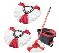 EJRUP 2 Piezas Cabezales de Repuesto, Compatible para Vileda EasyWring y Clean Turbo 2 en 1 Repuesto, Fregona Compatibles para Vileda Turbo, Apto para Todo Tipo de Suelos