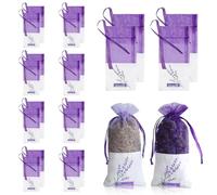 EJRUP 20 Piezas Bolsitas de Lavanda Perfumadas Bolsas de Lavanda Saquitos Vacios de Lavanda para Fragancia de Lavanda, Armarios, Ropa, Cajones, Blanco y Lino