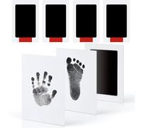 EJRUP 4pcs Huellas Bebe Recien Nacido,Huella Perro, Grande Kit Huellas Bebe Recien Nacido, Tinta para Huellas de Perro, No Tóxicas No Mancha Kit Huella Perro, Regalo de Bautizo o Recuerdo