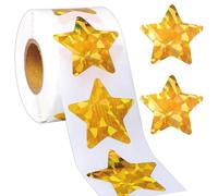 EJRUP 500pcs Pegatinas Estrellas Doradas 2.5cm,Autoadhesivas de Recompensa,Pegatinas De Estrellas,Pegatinas Metálicas Brillantes de Recompensa,para Decoración Álbumes Recortes